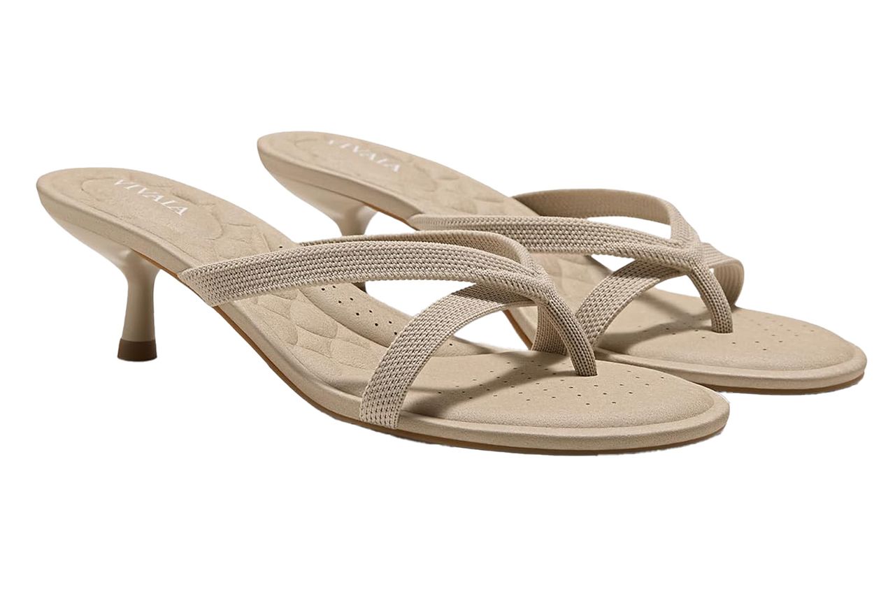 VIVAIA Emeline Round Toe Kitten Heel Sandals