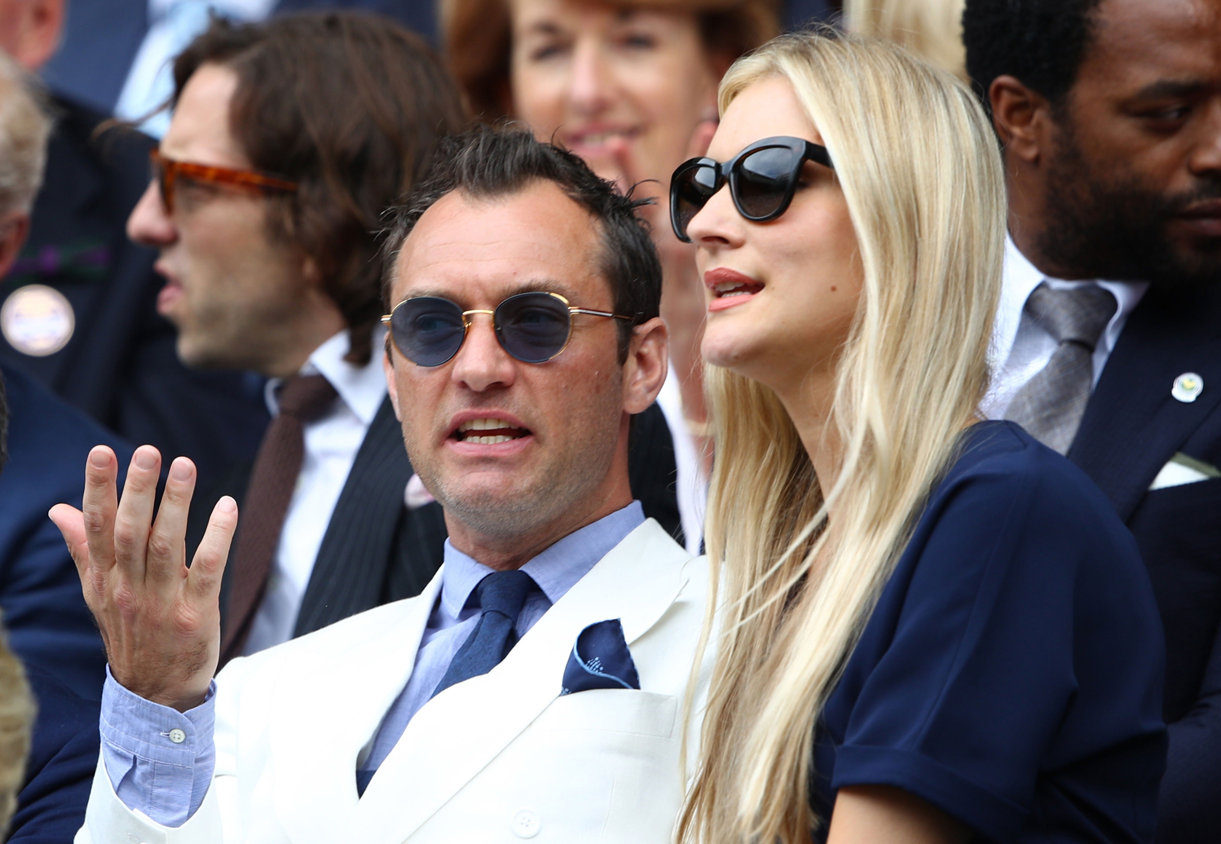 Jude Law, 53, with his wife Dr Phillipa Coan, who he married in 2019 and is roughly 15 years his junior (Getty)