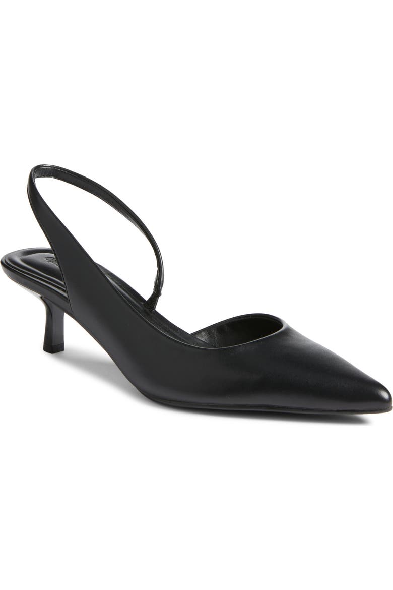 Corina Slingback Half D'orsay Pointed Toe Kitten Heel Pump