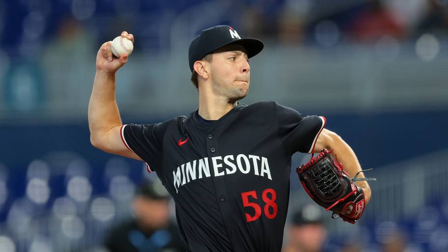 Minnesota Twins starting pitcher David Festa throws a baseball