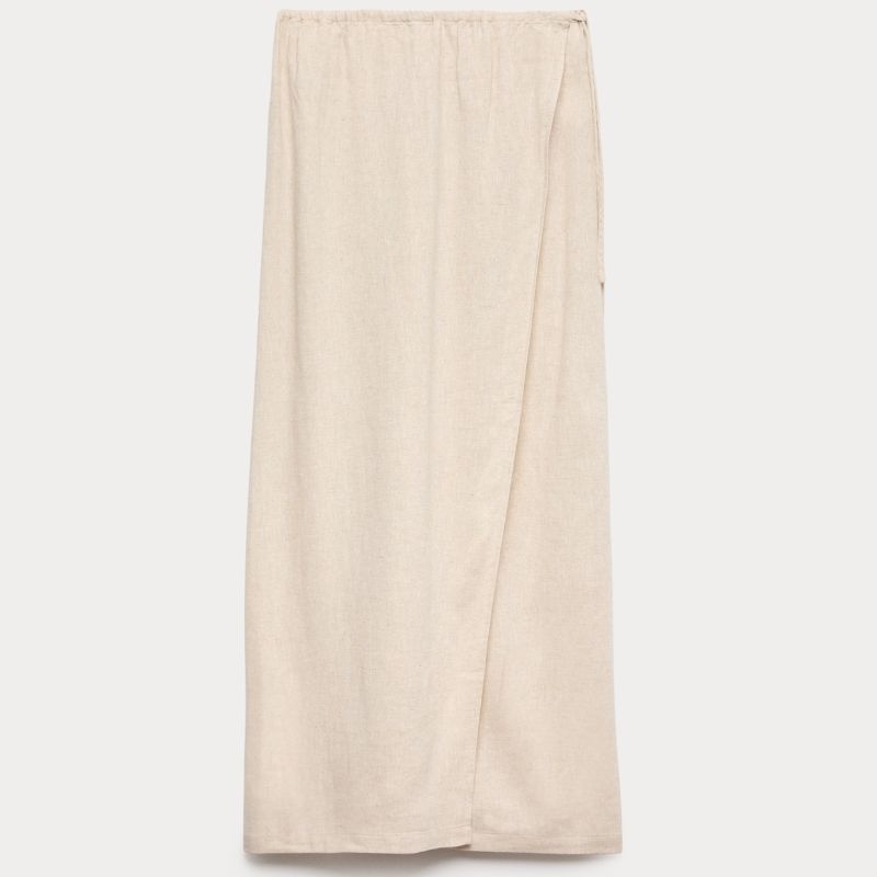 M&S, Linen Rich Maxi Wrap Skirt