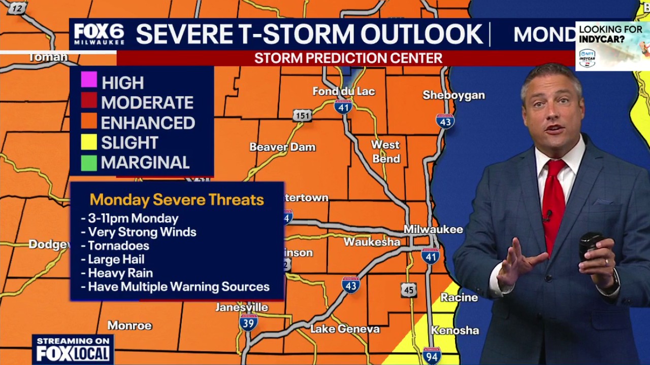Milwaukee weather: Big severe weather risk on Monday