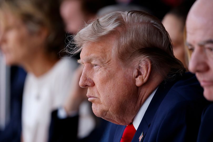 Trump was booed after arriving at MetLife Stadium on Sunday