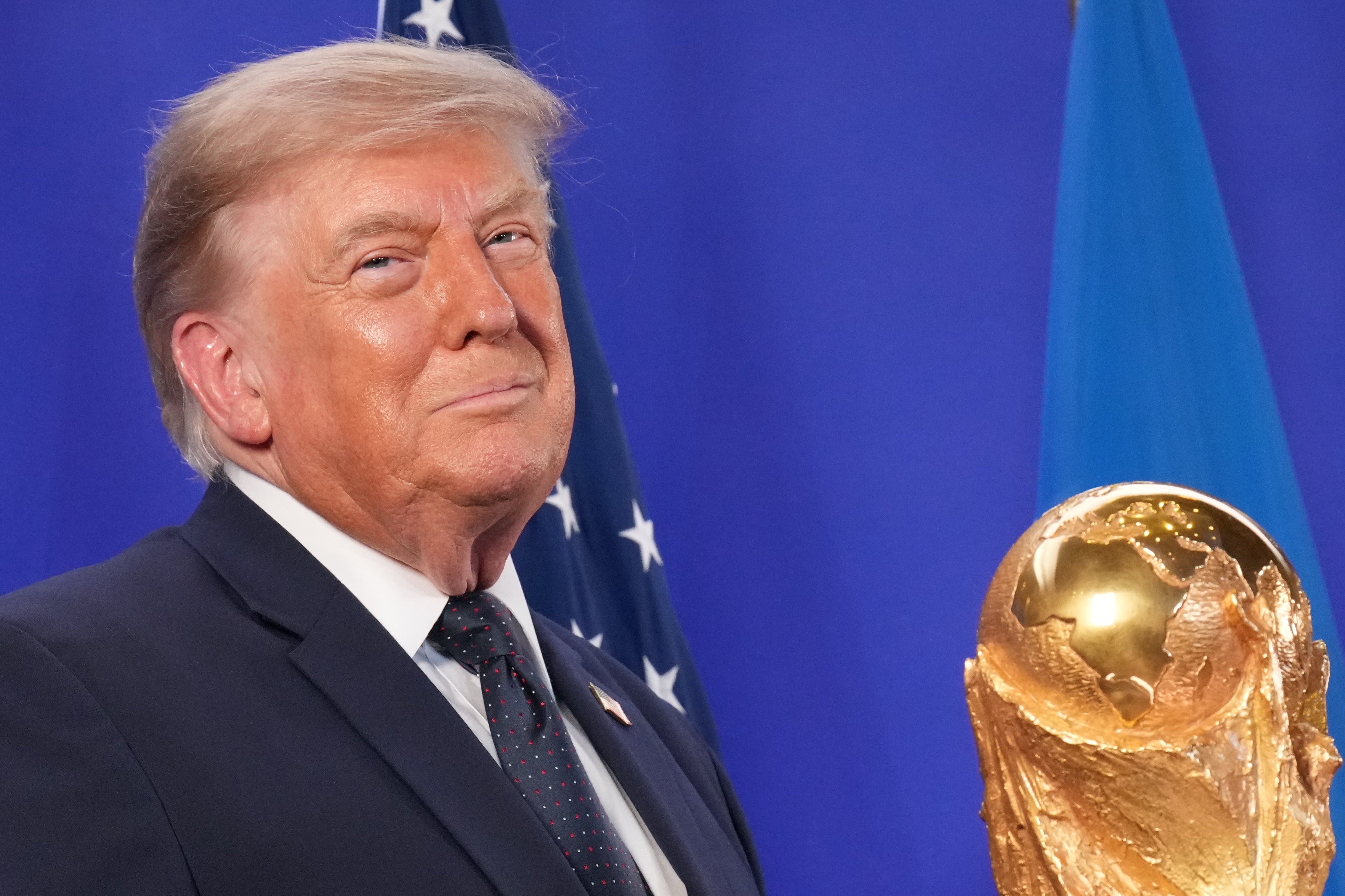 Trump, as is generally customary for heads of state hosting the tournament, will present the trophy to the eventual winner (AP Photo/Jacquelyn Martin)