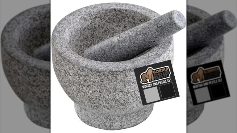 This granite mortar and pestle boasts more than 1,350 5-star reviews ...