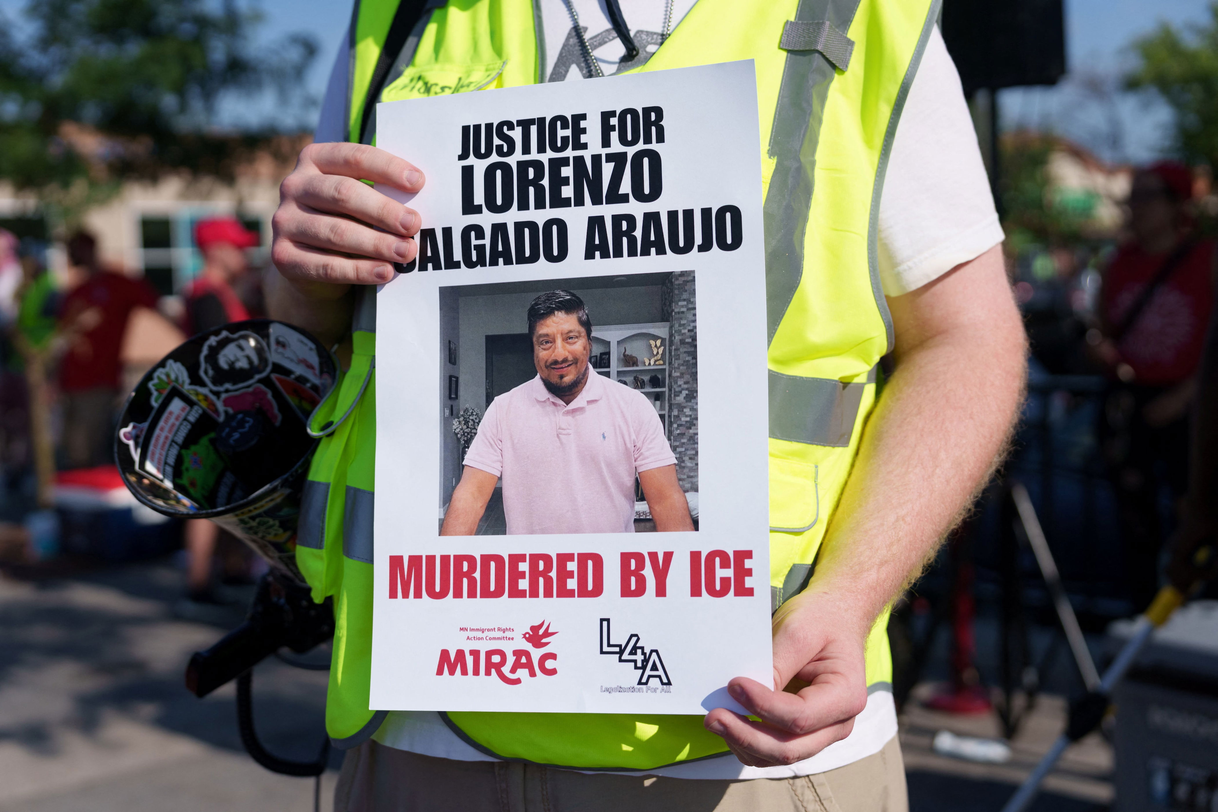 Protestors have taken to the streets to protest Salgado Araujo's killing. / Tim Evans / Reuters