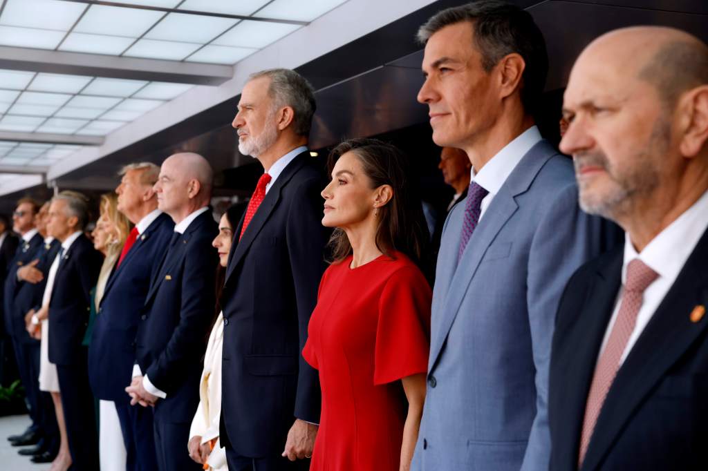 Queen Letizia matches Spain's jerseys at World Cup final