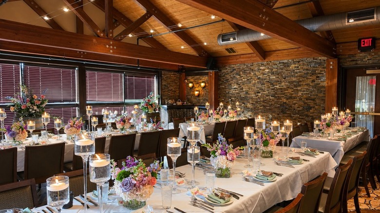 Interior of Rails Steakhouse