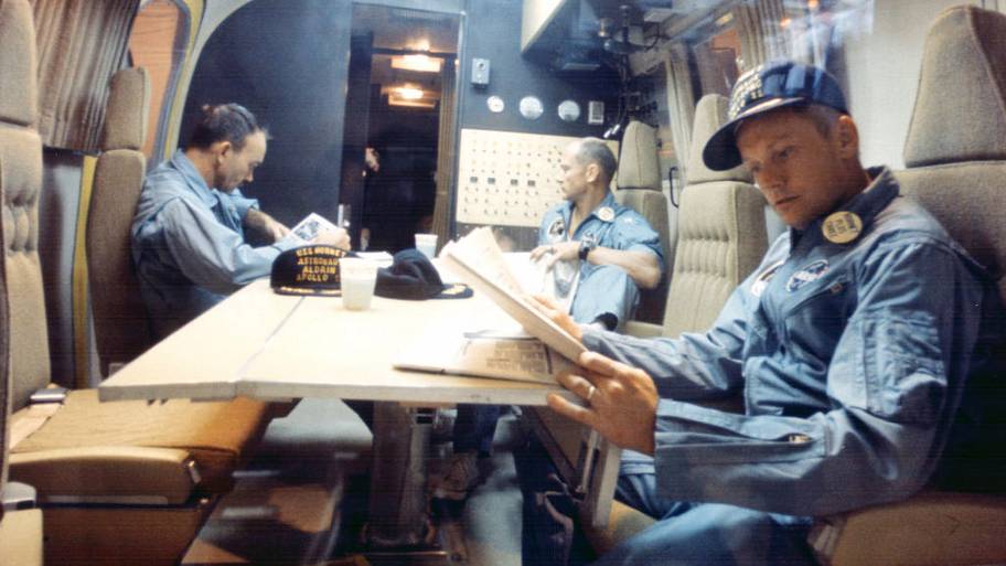 Apollo 11 Astronauts Relax Following Successful Mission