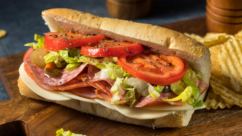 Cold cut Italian sandwich