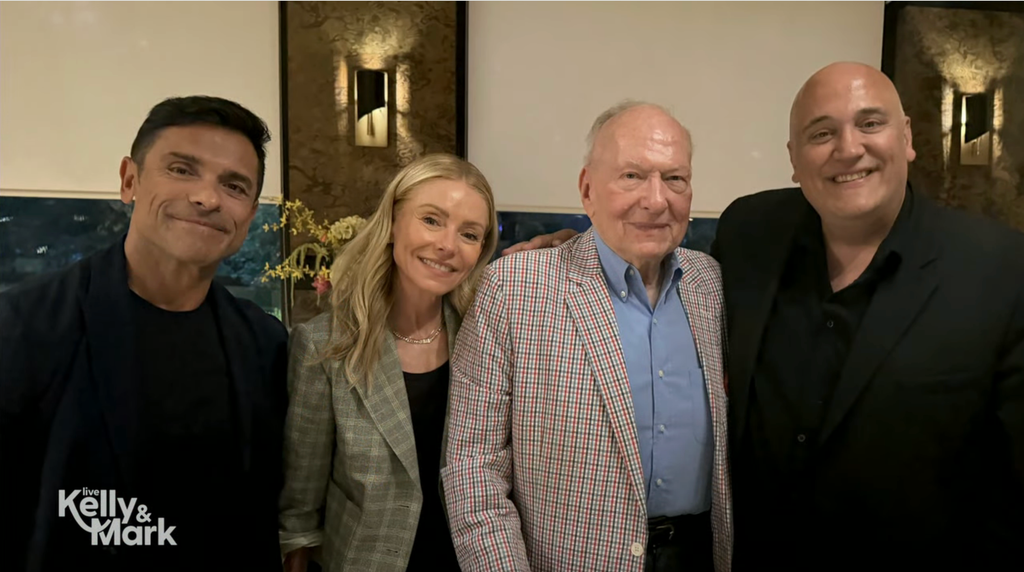 Kelly and Mark with Art Moore - who retired from Live in 2024