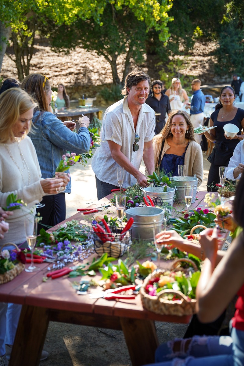 Dawn's Dream Winery Hosts Its First Summer Solstice Farm-to-Table Dinner in Carmel Valley - DIY Flower Crown station by The Little Shop of Horticulture - Image credit Christina-Lauren Pollack