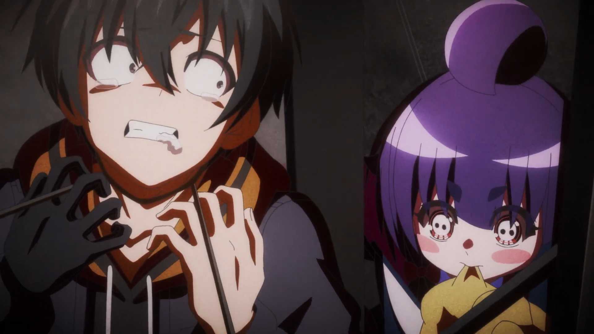 Yayoi Houzuki and Keitarou Gentouga in Dark Gathering anime