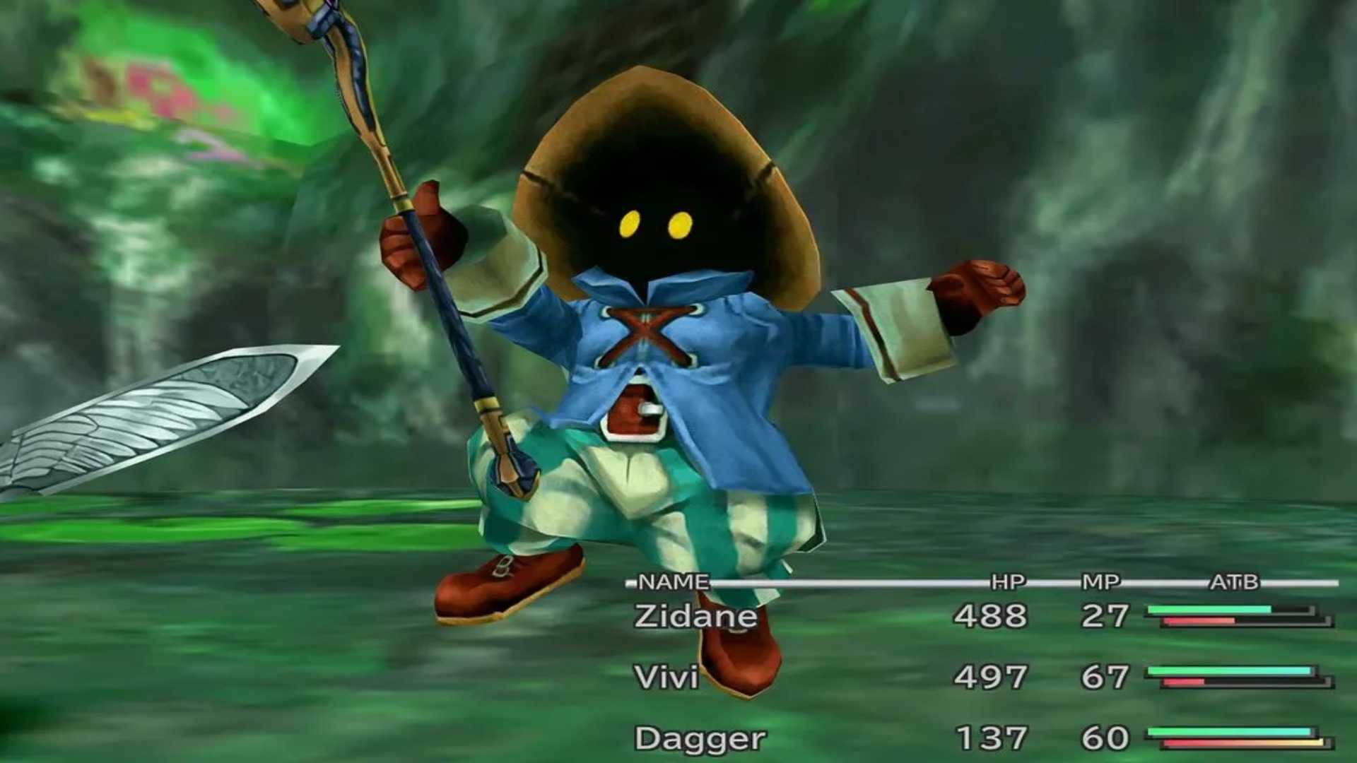 Final Fantasy 9 Vivi Casts A Spell In Battle (2)