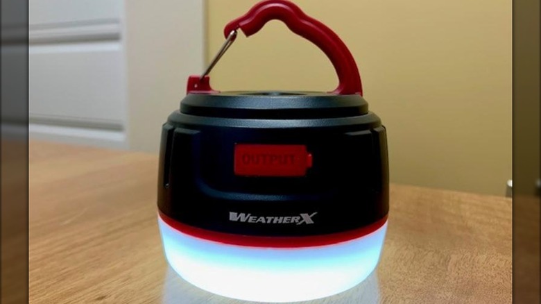 WeatherX lantern on table