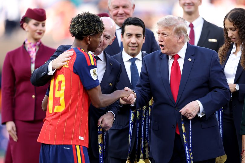 U.S. President Donald Trump had a message for players as he gave them their medals