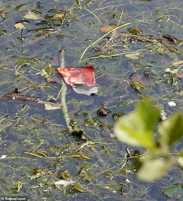 But at the scene, there was nothing but this solitary KitKat wrapper floating in the river