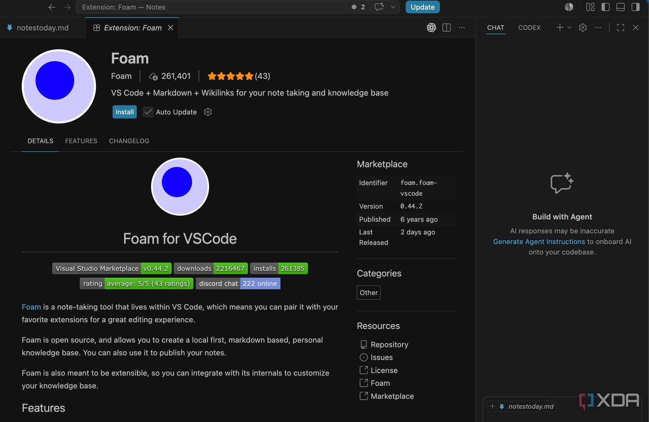 Foam in VS Code