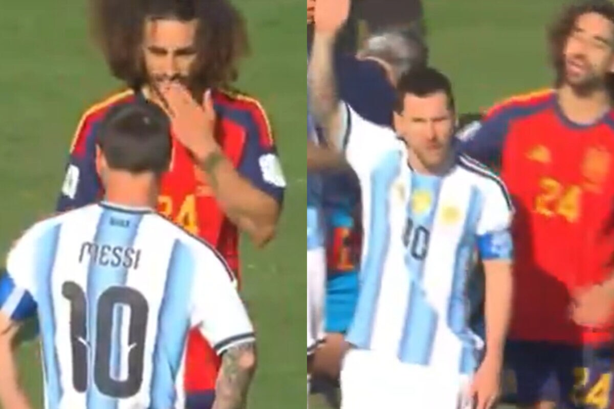 Lionel Messi sought red card for Spain’s Cucurella: Is covering mouth ...