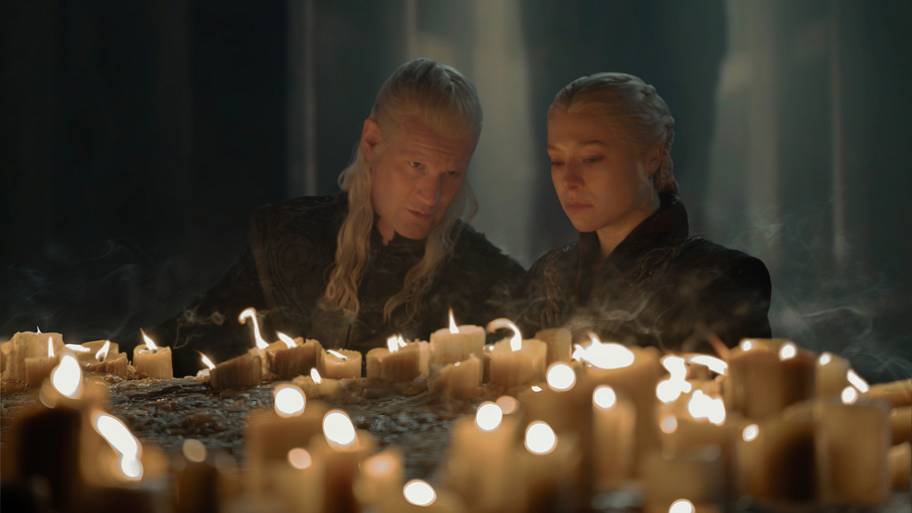 Emma D’Arcy as Rhaenyra Targaryen and Matt Smith as Daemon Targaryen in House of the Dragon season 3 episode 5