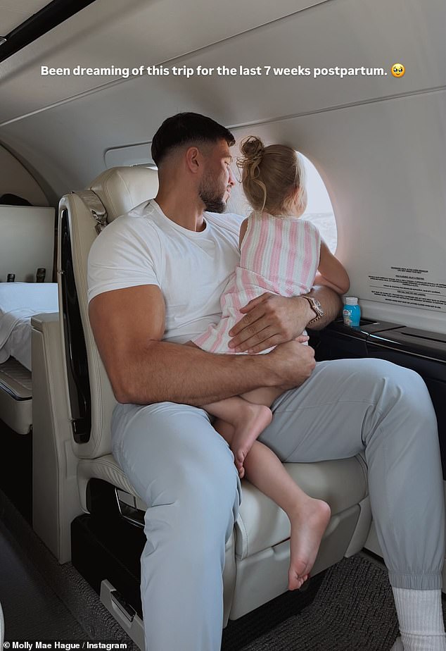 The couple spared no expense for their trip to Greece as they flew out via a private jet with their two children