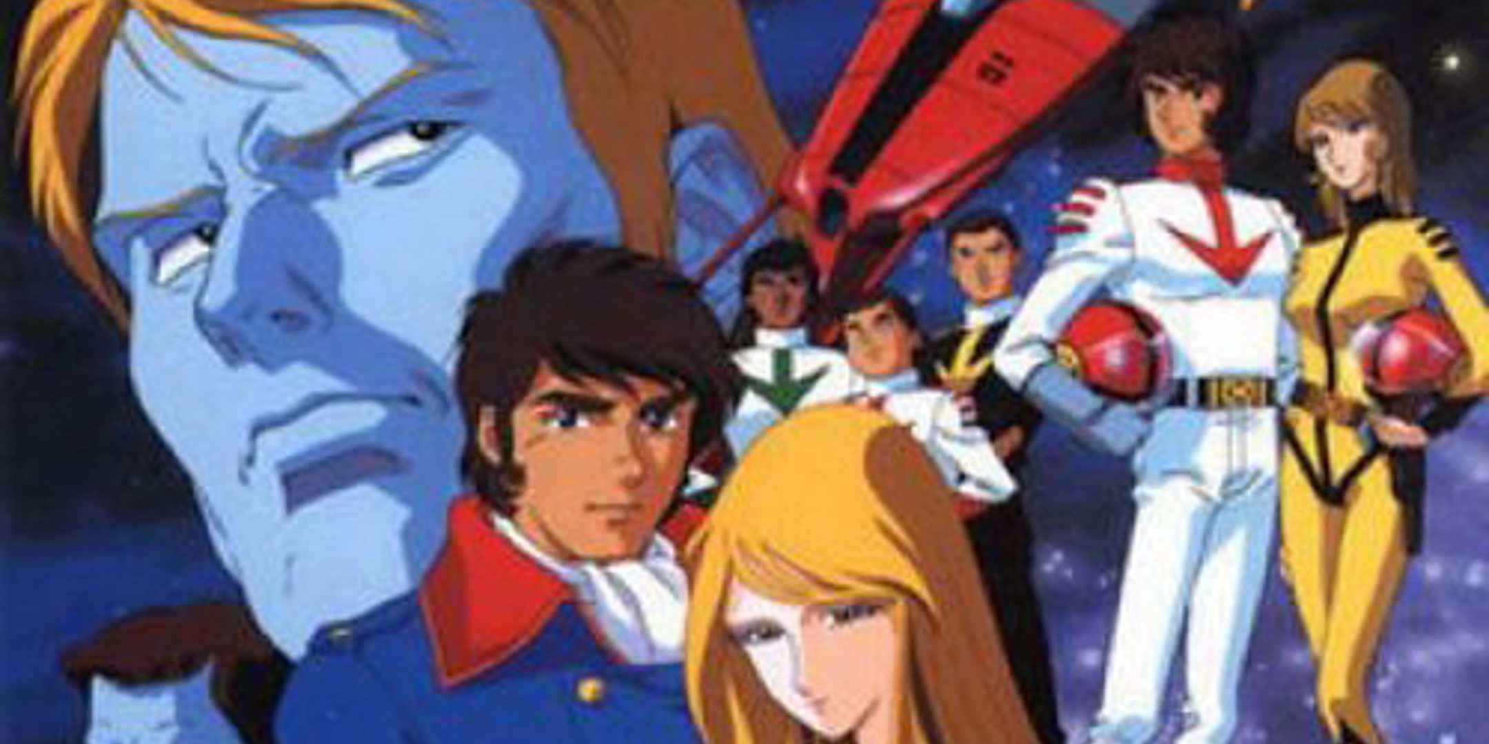 The protagonists and antagonists of the Space Battleship Yamato series standing together