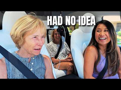 US woman with 2025 Tesla Legacy Model Y turns on Full Self Driving while passenger has no idea it exists and her reaction is priceless