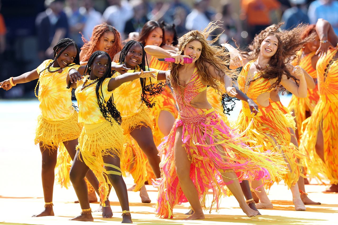 Shakira performs during FIFA World Cup 2026â¢ Topps Final Halftime Show