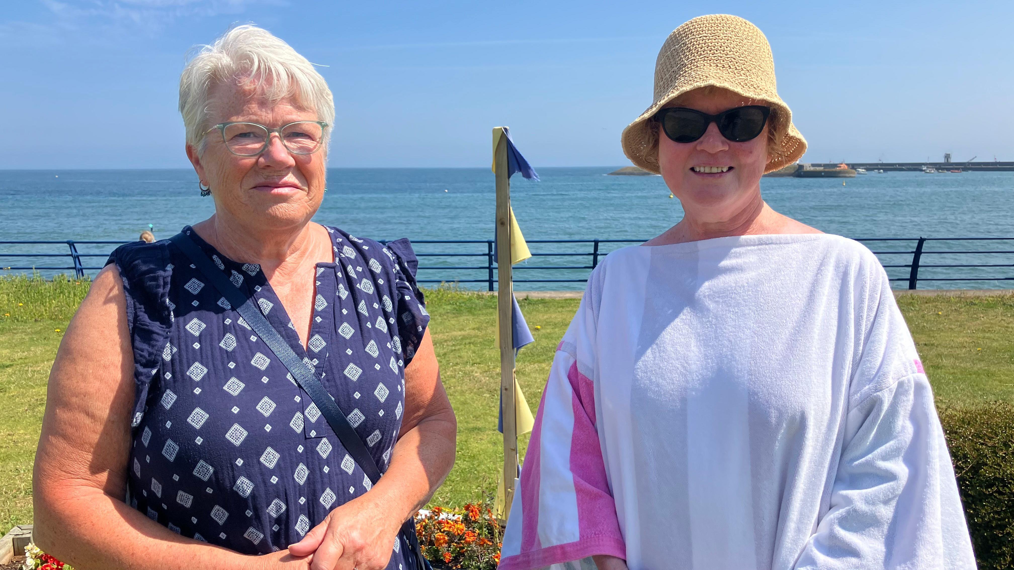 Kathryn Strain (left) and Bridie McElhill think the series has been good for their town