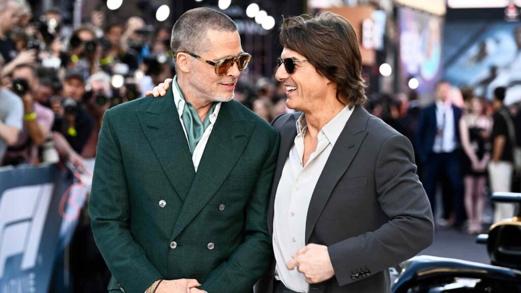 Brad Pitt and Tom Cruise reunited at 'F1' premiere (Image: Entertainment Tonight)