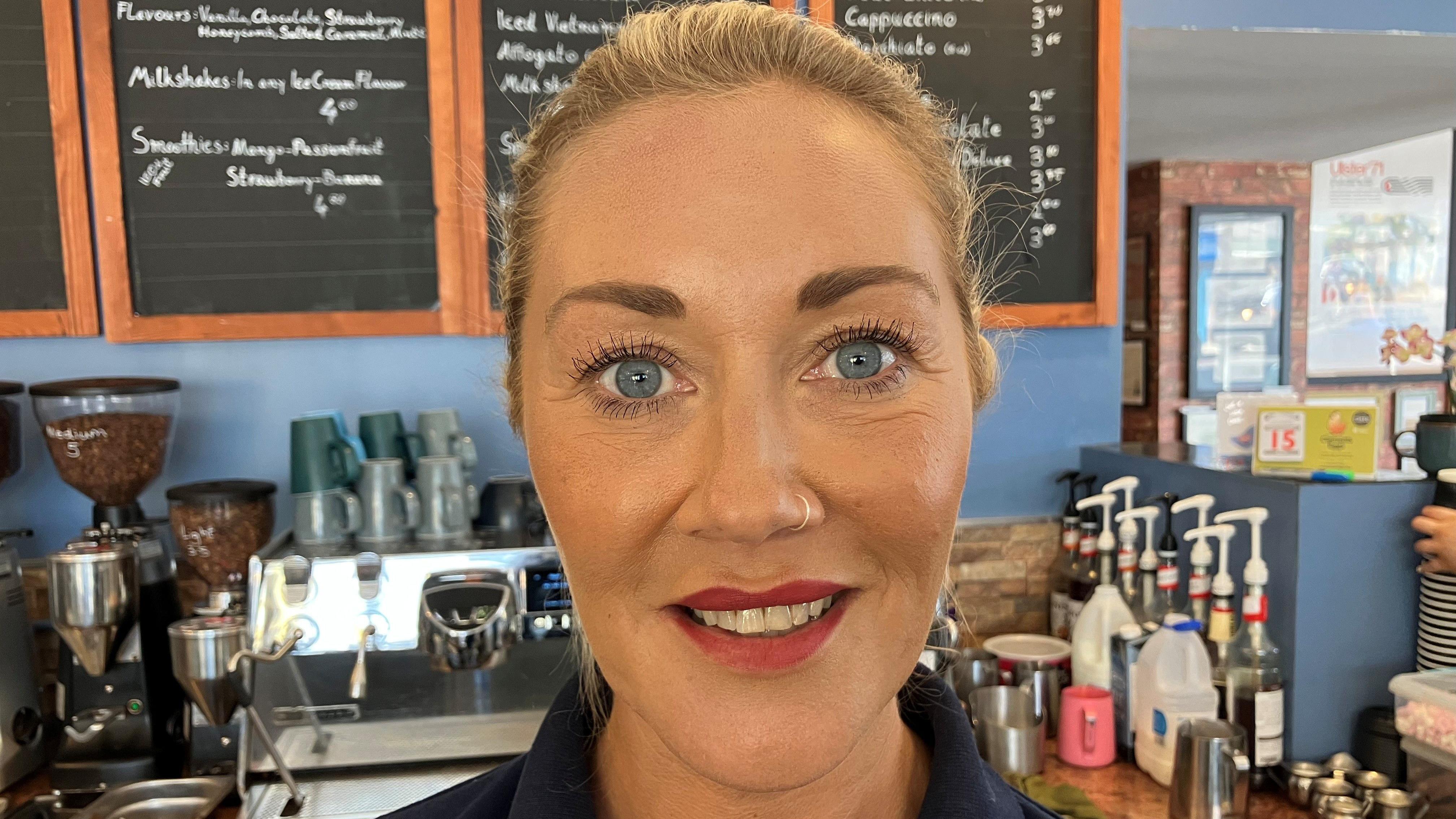 Cafe manager, Brooke Pennick, says having Hope Street filmed in the town was "special"