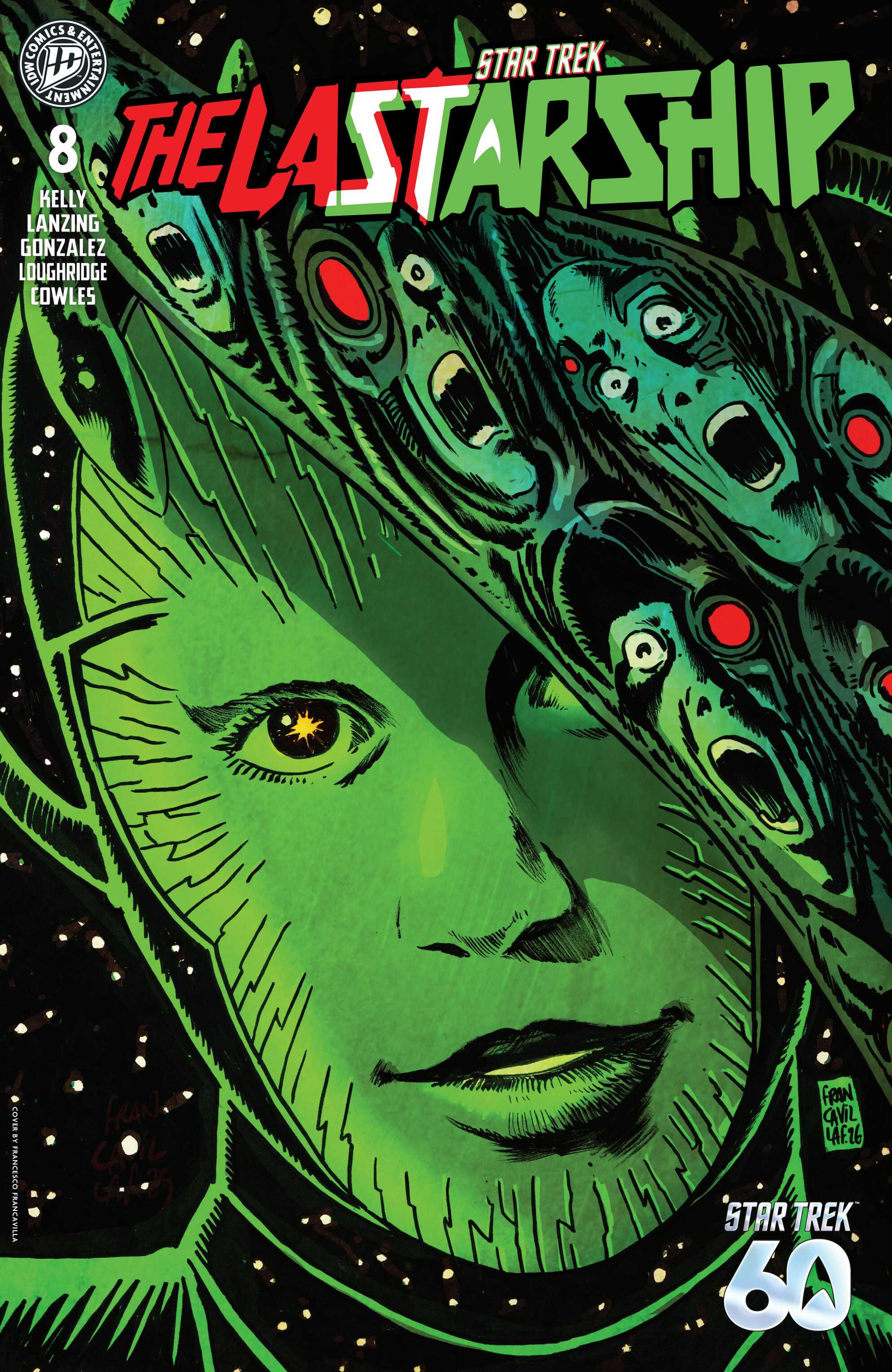 The cover of Star Trek: The Lsst Starship #8