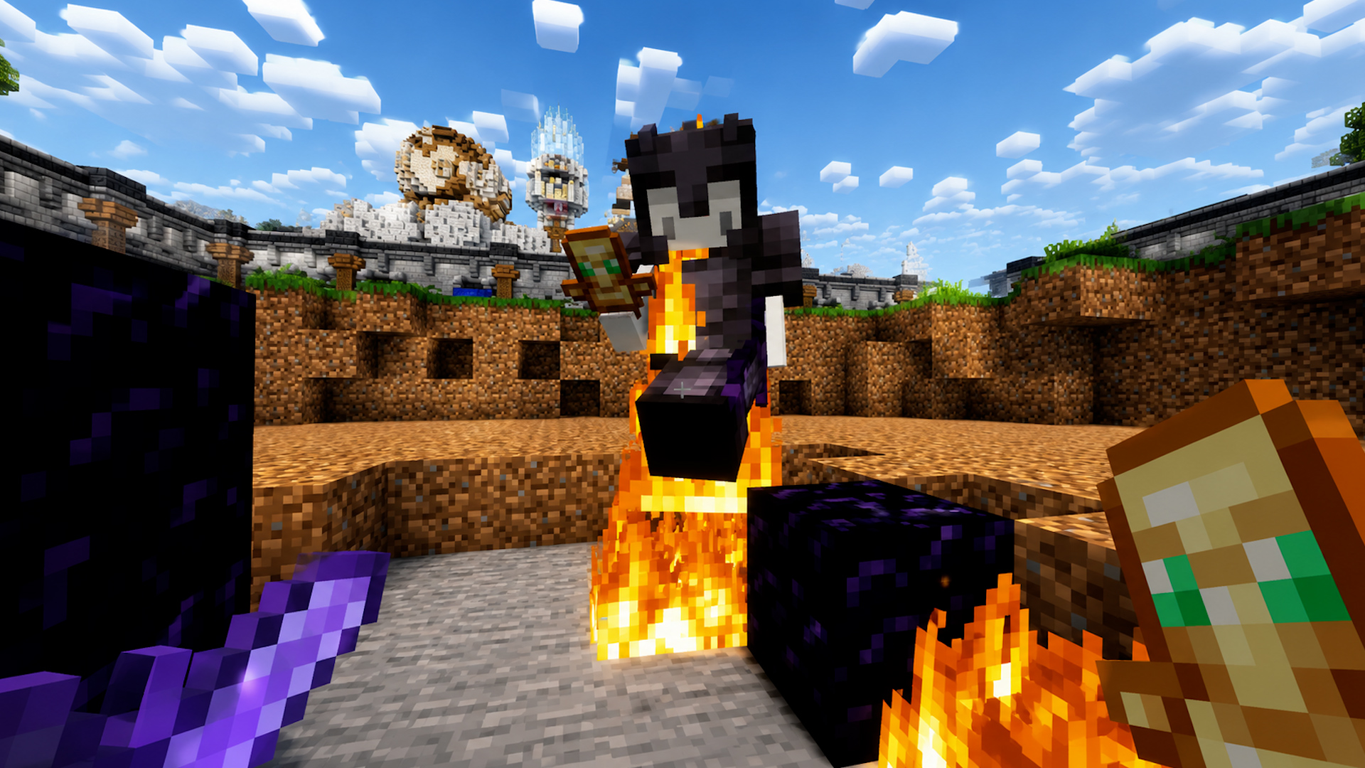 Playing Minecraft crystal PvP using scroll wheel controls only
