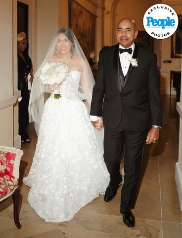 Paige Hurd at her wedding to Royce O'Neale