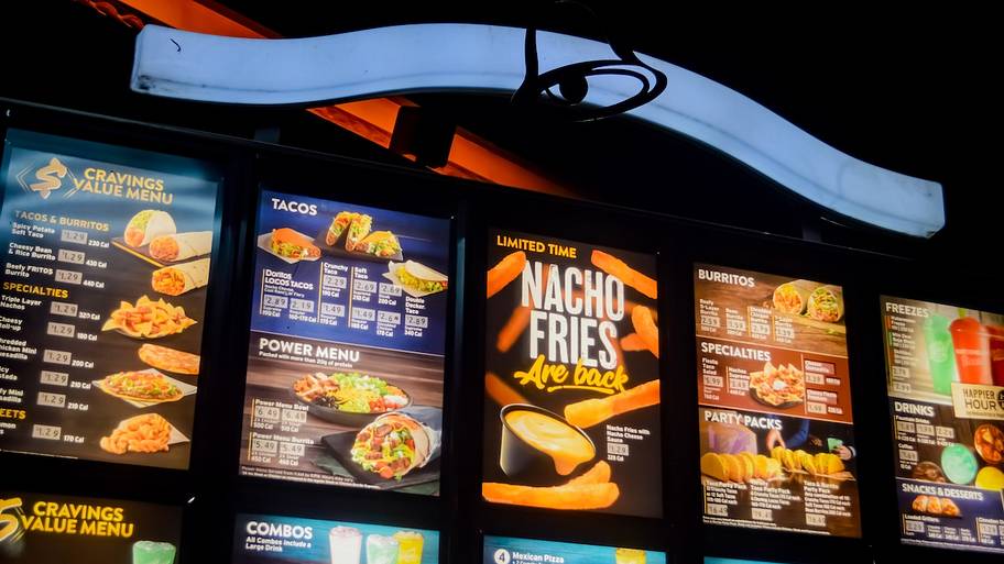 Views from a Taco Bell Drive-thru in Montevale, New Jersey.