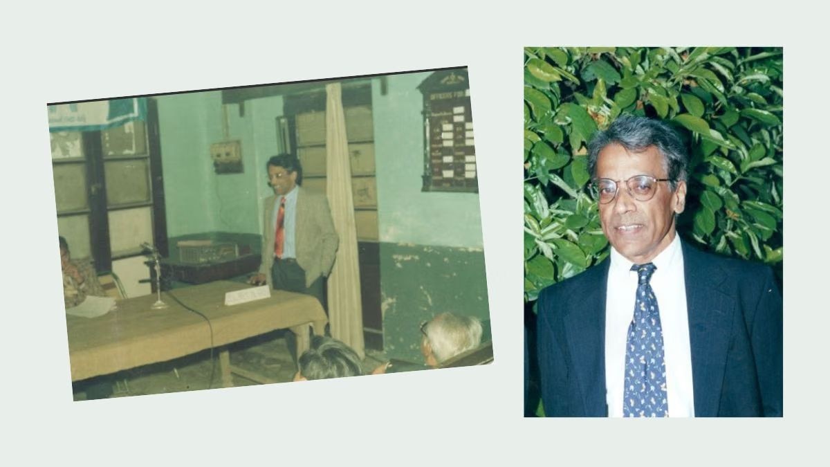 The professor at a seminar in India in 2015 and at a gathering in Rome. (Photo: By special arrangement)