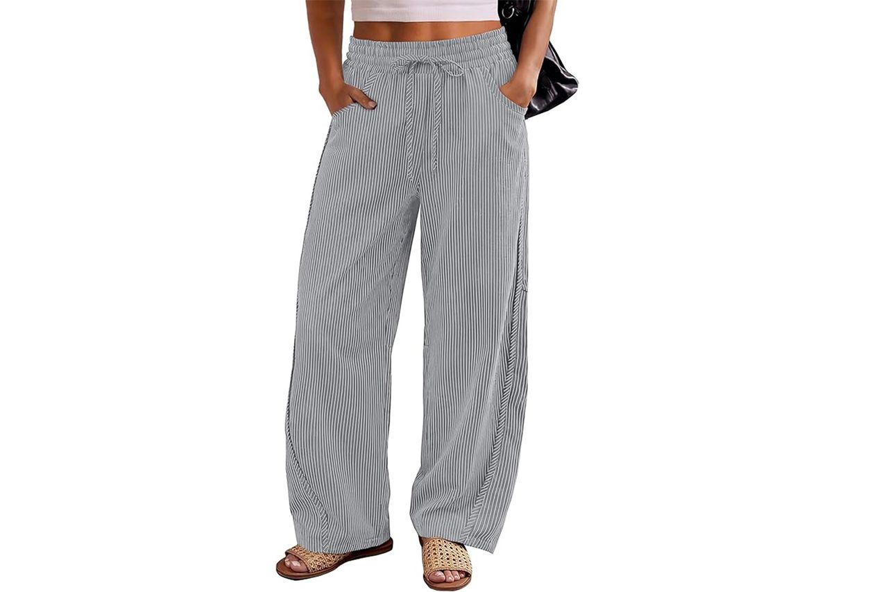 ANRABESS Striped Barrel Casual Pants