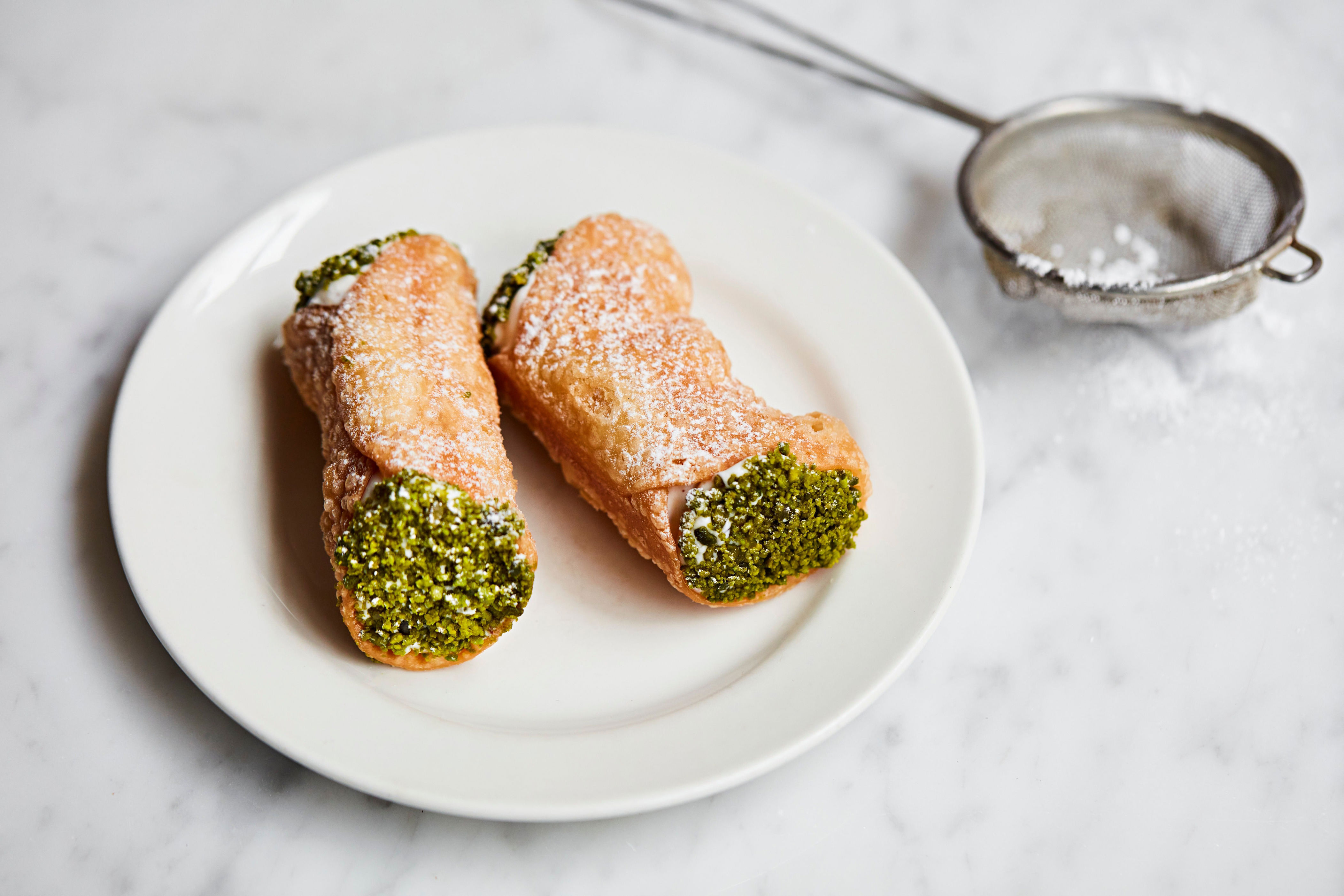 Keep the shells and ricotta filling separate until serving for cannoli that stay properly crisp (Supplied)