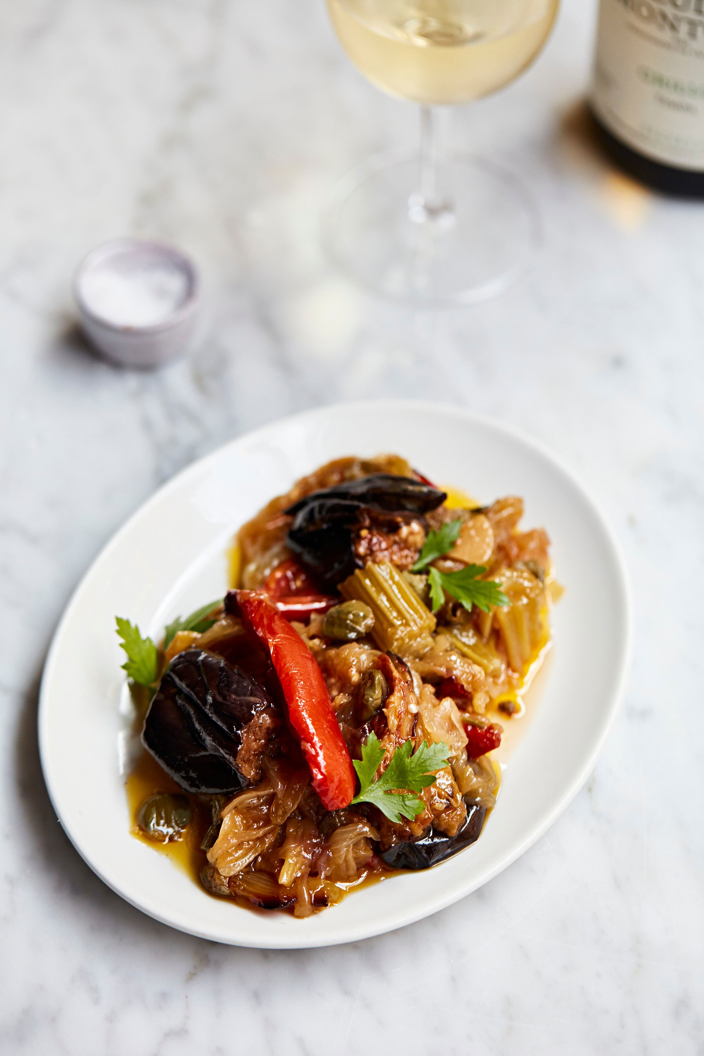 Sicily’s sweet-and-sour aubergine dish is even better once the flavours have had time to settle (Supplied)