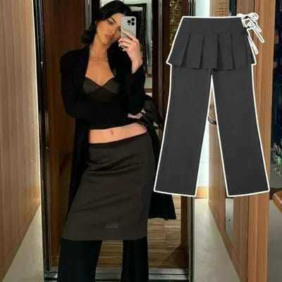 All About The Divisive Skirt-Over-Pants Trend Making A Comeback This Season