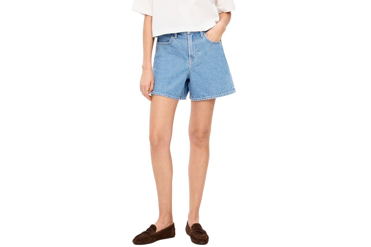 High-Waisted Wow Baggy Jean Shorts