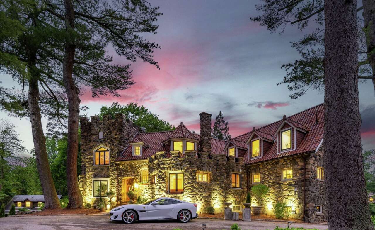 Century-old Greenwich 'castle' estate with waterfalls and pool lists for $7.995 million