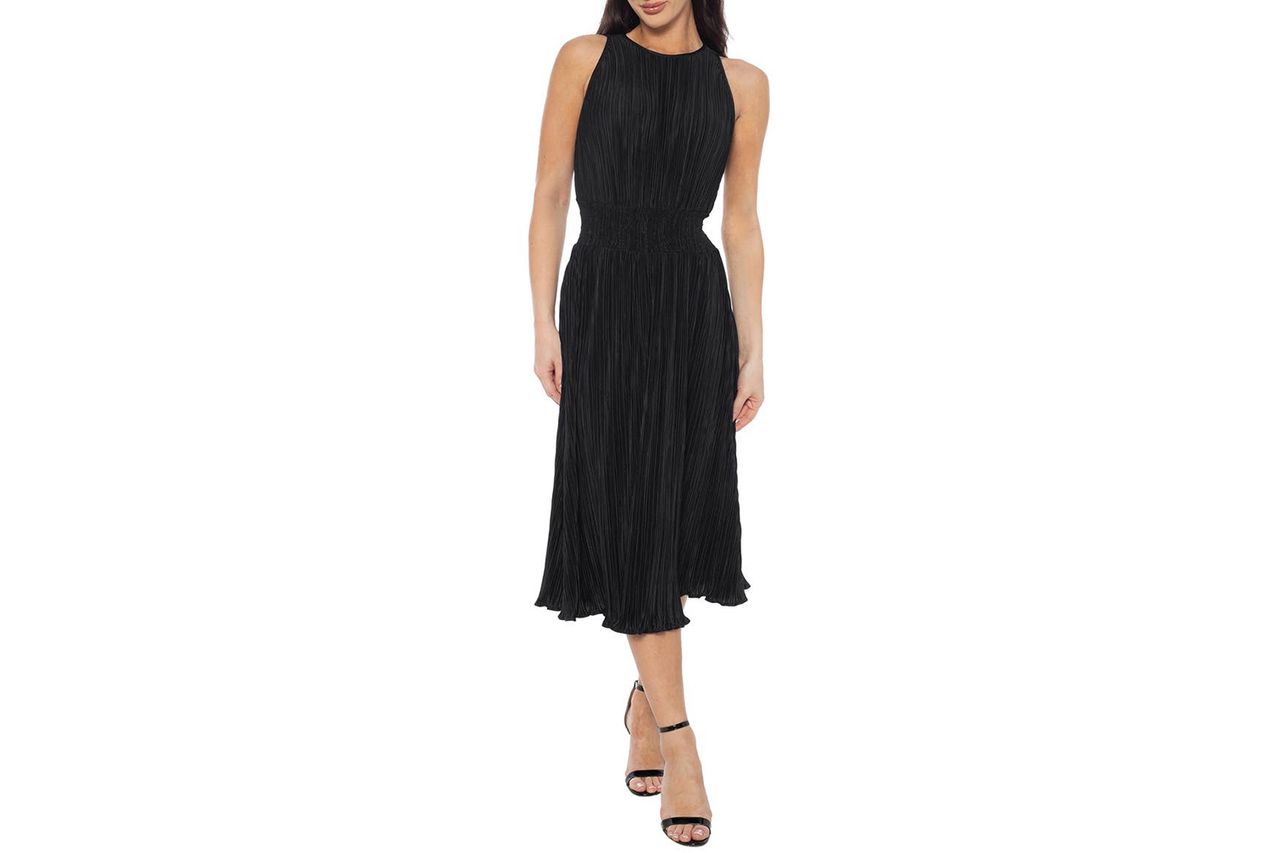 Marina Sleeveless Pleated Midi Dress