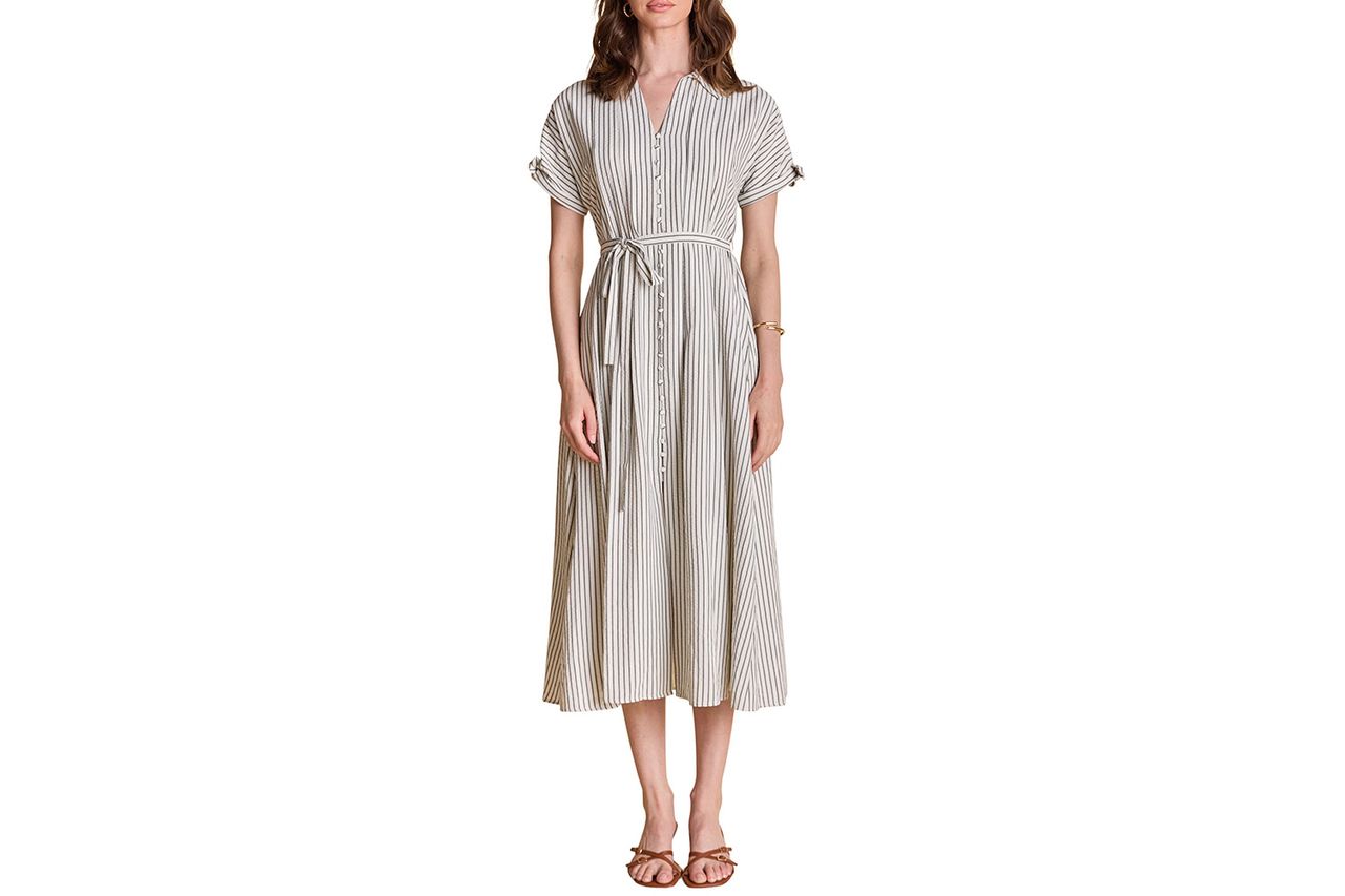 Stripe Midi Shirtdress