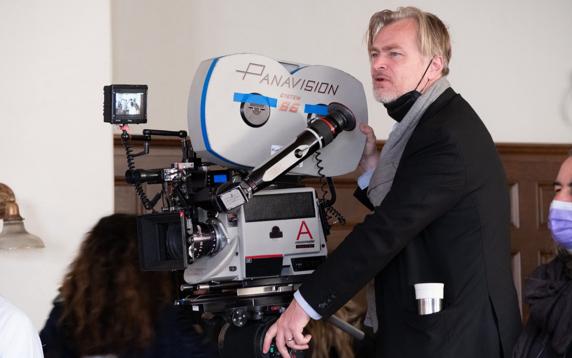 Christopher Nolan, pictured on the set of Oppenheimer