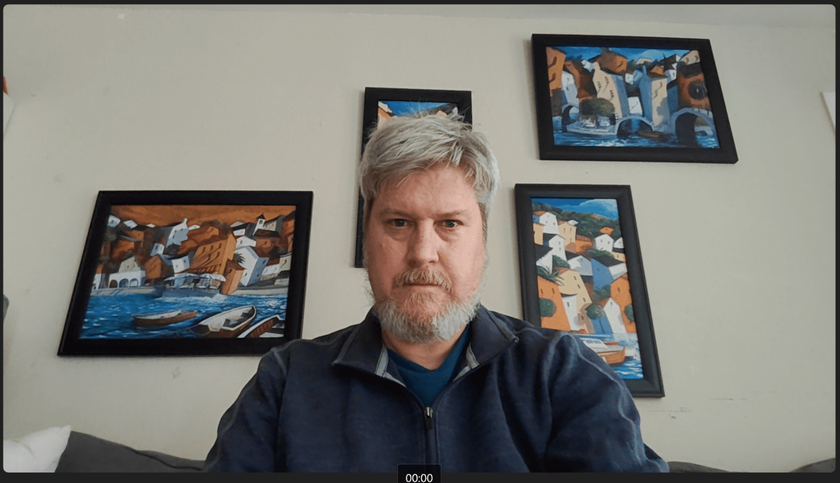 A recorded image from the webcam of the Asus Zenbook A16 (UX3607O.