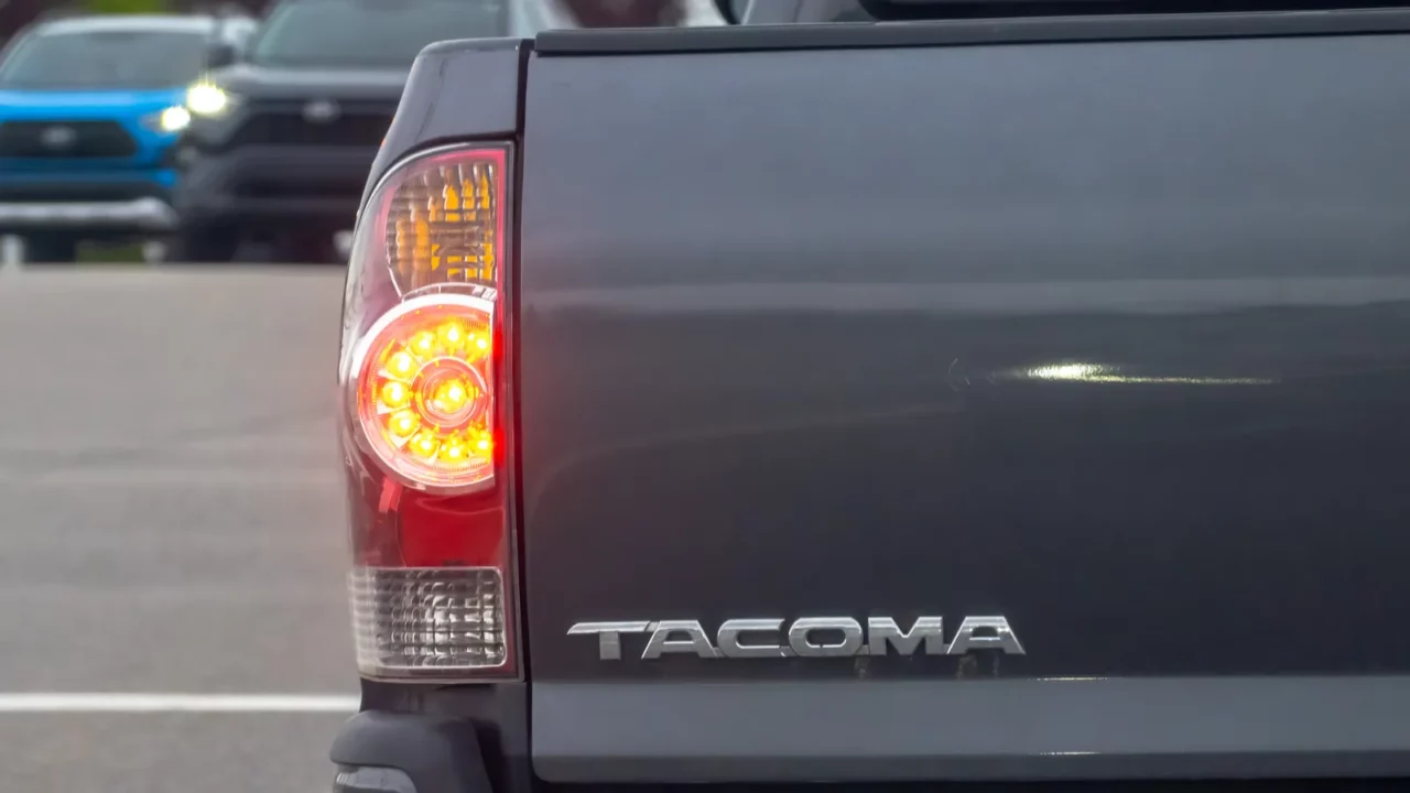 Rear shot of toyota tacoma
