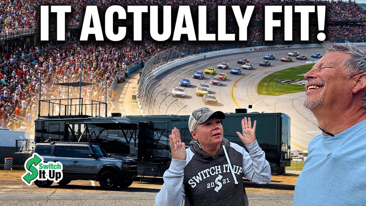 We squeezed our massive RV into Talladega infield: Wild NASCAR camping ...