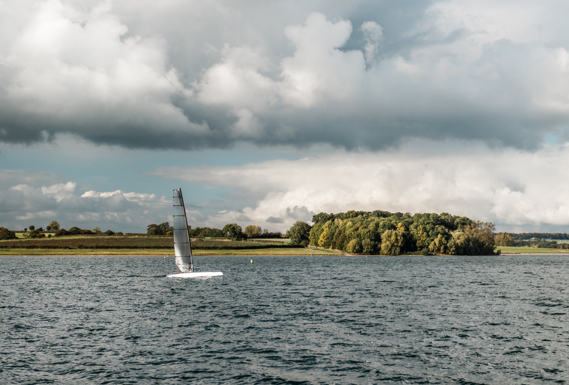 Rutland Water Park, England. Sailing on Rutland water, England, United Kingdom