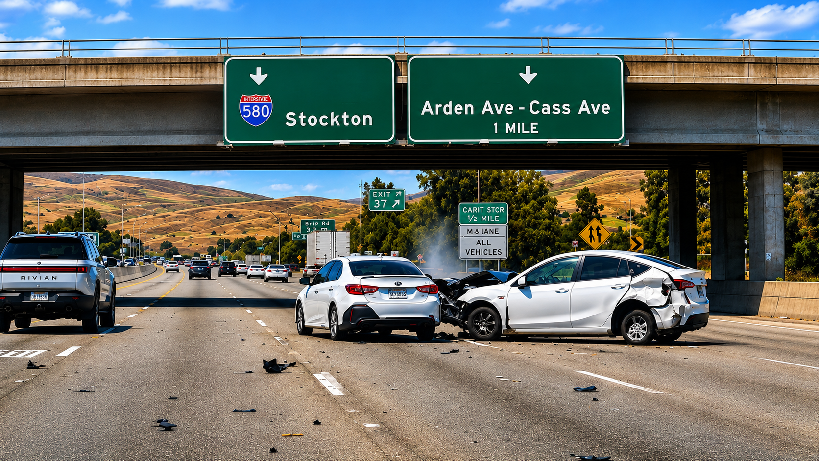 The moment Tesla Autopilot slammed him into the wall